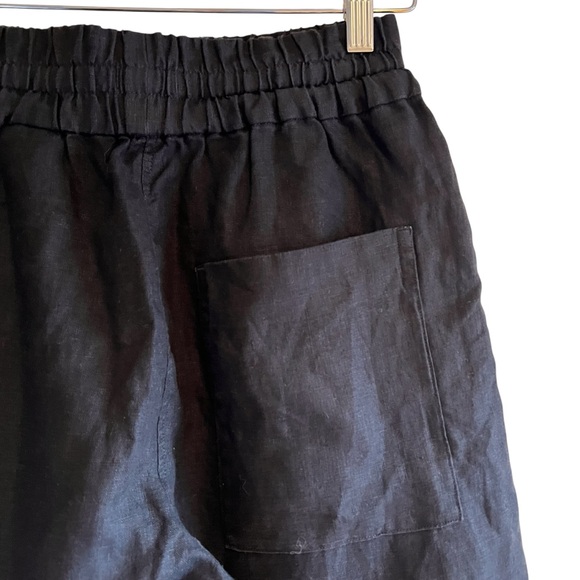 COS linen elastic high waist relaxed fit black shorts Sz XS excellent condition - Picture 8 of 12